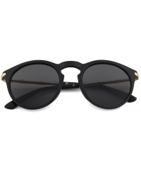 Round Sunglasses for Women - UV400 Womens Round Cat Eye Sunglasses Protection Outdoor Sunglasses - Black - CH18E4TNKC0 $16.55