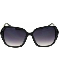 Butterfly Womens Sugar Rock Candy Metal Glitter Butterfly Sunglasses - Black Gold Smoke - CN18S4D0DXI $23.51