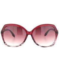 Butterfly Womens Jewel Rhinestone Hinge Bling Butterfly Sunglasses - Red Gradient Burgundy - C218O9O8CXD $23.20
