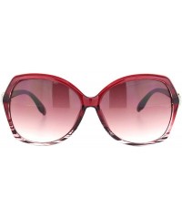 Butterfly Womens Jewel Rhinestone Hinge Bling Butterfly Sunglasses - Red Gradient Burgundy - C218O9O8CXD $15.89