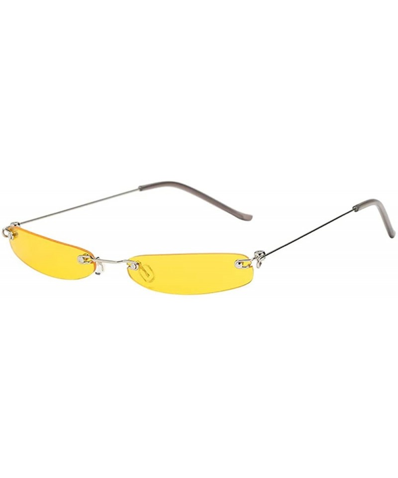 Square Vintage Sunglasses Rectangular Eyewear Protection - F - C018YL36207 $15.02