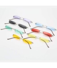 Square Vintage Sunglasses Rectangular Eyewear Protection - F - C018YL36207 $15.02