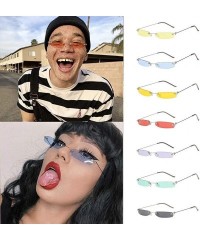 Square Vintage Sunglasses Rectangular Eyewear Protection - F - C018YL36207 $15.02