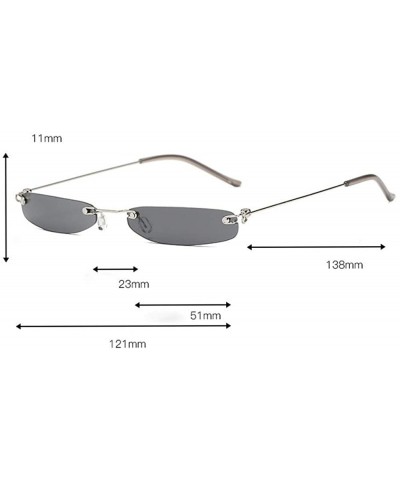 Square Vintage Sunglasses Rectangular Eyewear Protection - F - C018YL36207 $9.06