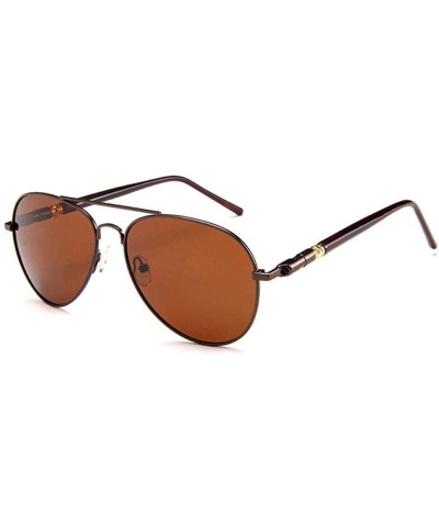 Aviator Sunglasses New Fashion Metal Frame Pilot Polarized UV400 Outdoor Drive 2 - 4 - C518YZUL9A5 $7.49