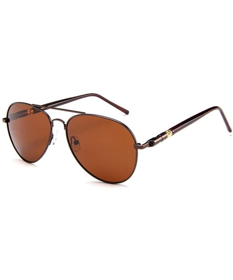 Aviator Sunglasses New Fashion Metal Frame Pilot Polarized UV400 Outdoor Drive 2 - 4 - C518YZUL9A5 $7.49