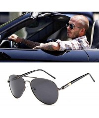 Aviator Sunglasses New Fashion Metal Frame Pilot Polarized UV400 Outdoor Drive 2 - 4 - C518YZUL9A5 $7.49