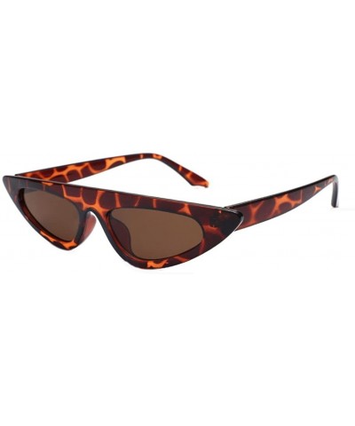 Oversized Women's Retro Cat Eye Vintage Narrow Shades Frame UV Protection Polarized Sunglasses - B - C318EDK6ACU $14.04