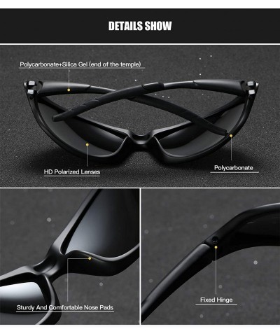 Sport Polarized Sport Sunglasses for Men Women Cycling Driving Fishing Running Golf Baseball - Brown Brown - CK193XI85TH $28.14