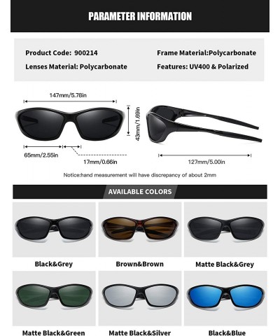 Sport Polarized Sport Sunglasses for Men Women Cycling Driving Fishing Running Golf Baseball - Brown Brown - CK193XI85TH $27.77