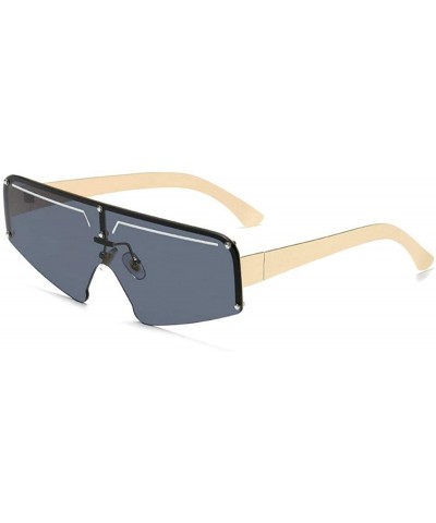 Oversized Oversized goggles sunglasses transparent windproof - Black - CE18ATYU5CX $10.90