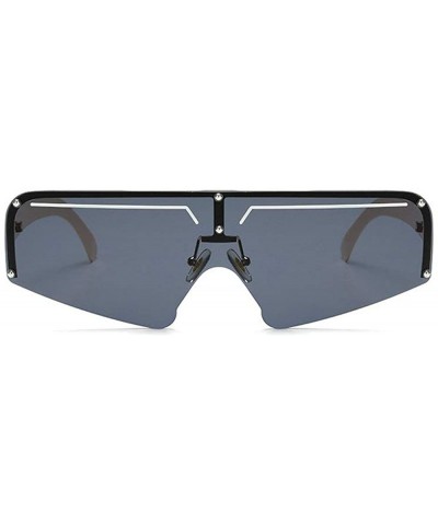 Oversized Oversized goggles sunglasses transparent windproof - Black - CE18ATYU5CX $23.40