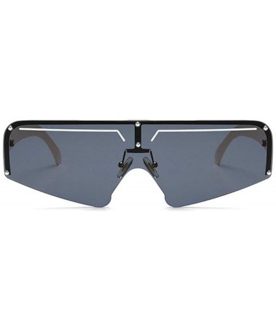 Oversized Oversized goggles sunglasses transparent windproof - Black - CE18ATYU5CX $10.90