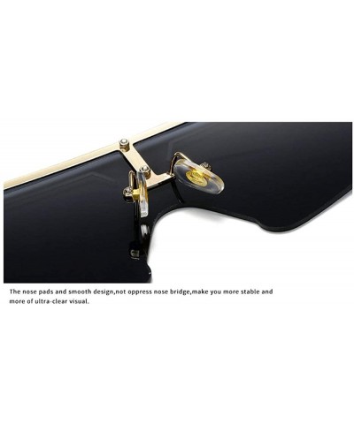 Oversized Oversized goggles sunglasses transparent windproof - Black - CE18ATYU5CX $23.40