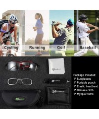 Rectangular Sunglasses Photochromic for Men Running Fishing Biking Sunglasses UV Protection Glasses - Black - CC194KT6ANG $21.53