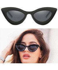 Cat Eye Fashion Womens Cat Eye Sunglasses Outdoor Party Eyewear UV Protection Shades - Matte Black - CV19022HDRM $16.38