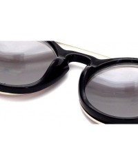 Sport Unisex SJT-9736 Flip-up Detachable Lens Pantos Round Sunglasses - Black+black - CV12D7WB6RF $23.82