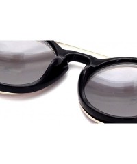 Sport Unisex SJT-9736 Flip-up Detachable Lens Pantos Round Sunglasses - Black+black - CV12D7WB6RF $11.60