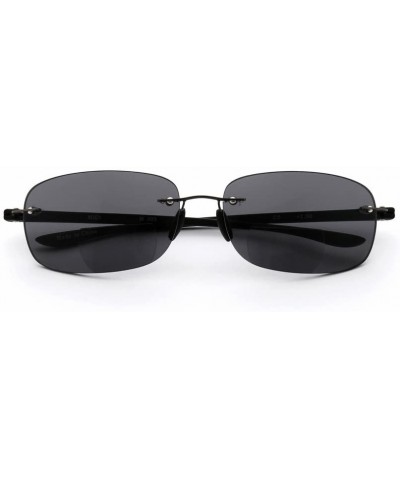 Square Reading Sunglasses Designed Available - Gun Metal Bridge/Smoke Lens - CI185D4GAH4 $34.69