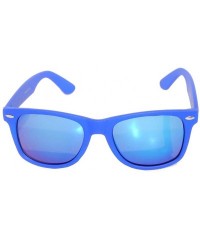 Rectangular Vintage Retro Classic Mirror Reflective Lens Style Sunglasses (Lens Blue Frame) - CK11D2NAVQ1 $8.62