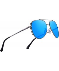 Sport Premium Classic Men Sunglasses for Women-Polarized-100% UV protection - Blue Mirror - C518MH7KTSA $29.26