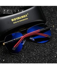 Aviator Polarized Sunglasses for Men Classic Aviator Lens Alloy Frame for Driving Fishing Golf UV400 Protection - CH18AYRZTKE...