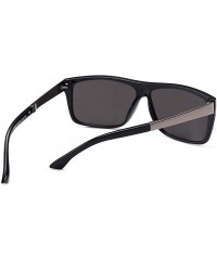 Goggle Polarized Sunglasses for Men- UV400 Protection- Lightweight Resin Frame Composite Lens - Blue - CT18TSMTXI7 $23.21