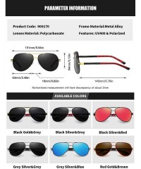 Aviator Polarized Sunglasses for Men Classic Aviator Lens Alloy Frame for Driving Fishing Golf UV400 Protection - CH18AYRZTKE...