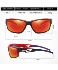 Sport Polarized Driving Sunglasses TR90 Unbreakable Frame for Men Women Running Cycling FDA Approved - Red - CC18LW95E42 $10.47