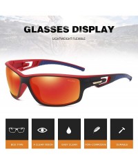 Sport Polarized Driving Sunglasses TR90 Unbreakable Frame for Men Women Running Cycling FDA Approved - Red - CC18LW95E42 $10.47