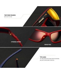 Sport Polarized Driving Sunglasses TR90 Unbreakable Frame for Men Women Running Cycling FDA Approved - Red - CC18LW95E42 $20.66
