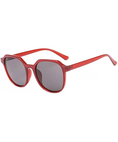 Aviator Polarized Sports Sunglasses for Man Women Cycling Running Fishing Golf TR90 Fashion Frame - Red - CZ199ATMCRM $17.05