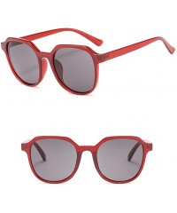 Aviator Polarized Sports Sunglasses for Man Women Cycling Running Fishing Golf TR90 Fashion Frame - Red - CZ199ATMCRM $16.16