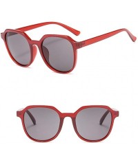 Aviator Polarized Sports Sunglasses for Man Women Cycling Running Fishing Golf TR90 Fashion Frame - Red - CZ199ATMCRM $7.08