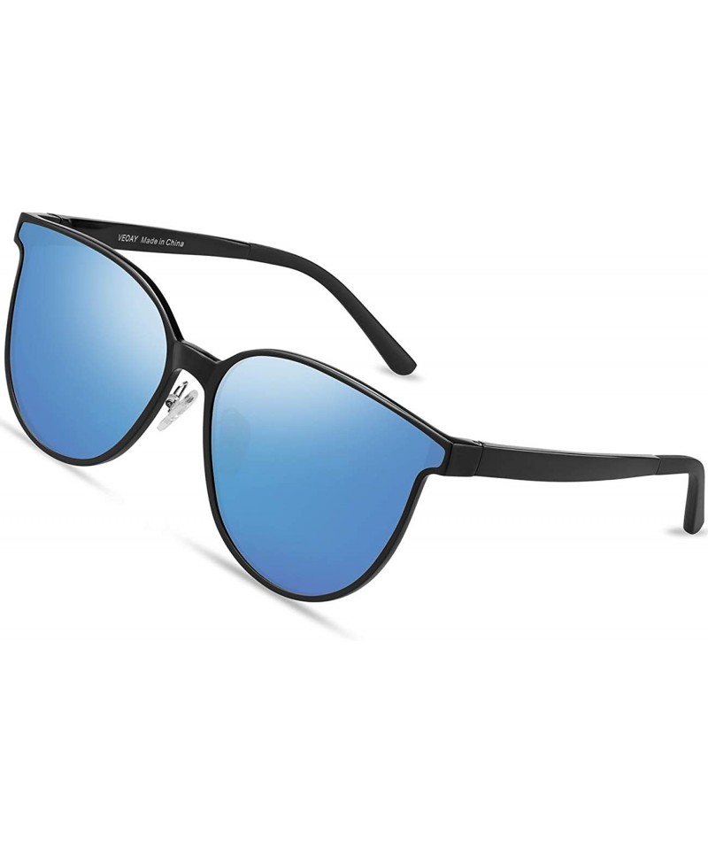 Round Polarized Fashion Round Sunglasses For Women And Men Oversized Vintage Cat Eye Glasses 100% UV Protection - CZ1940O7R2S...