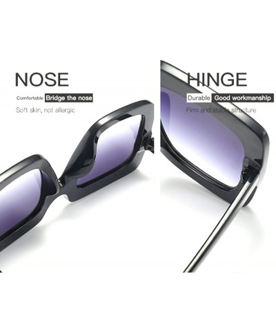 Oversized Oversized Diamond Sunglasses Women Handmade Square Frame Eyewear 67mm UV400 - Silver - CC186XNWRLU $25.74