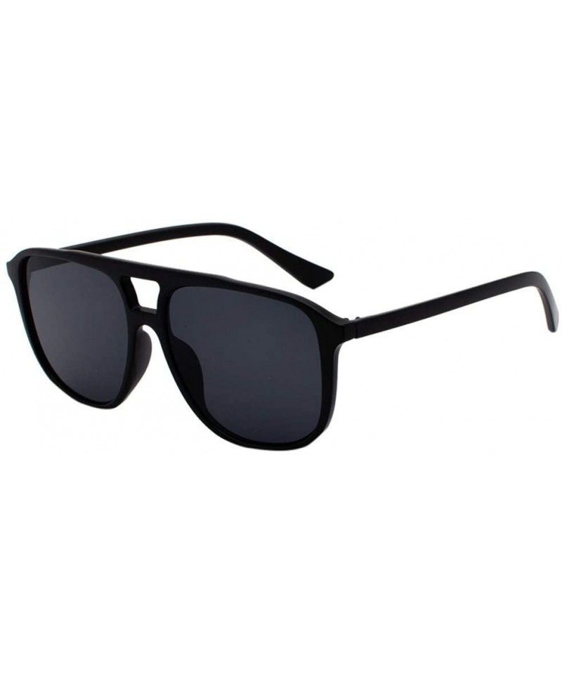 Semi-rimless Polarized Sunglasses Protection Fashion - Black - CE194YXSR9N $7.20