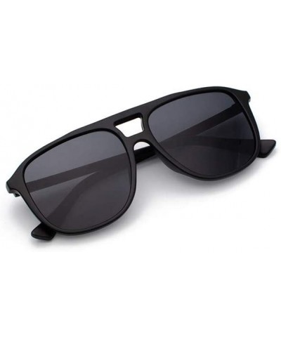 Semi-rimless Polarized Sunglasses Protection Fashion - Black - CE194YXSR9N $7.20