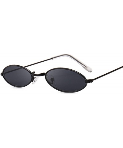 Oversized Sunglasses for Women Men Small Oval Alloy Frame Summer Style Unisex Sun Glasses - Goldred - CJ18WD6MYOA $19.66