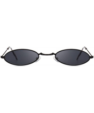 Oversized Sunglasses for Women Men Small Oval Alloy Frame Summer Style Unisex Sun Glasses - Goldred - CJ18WD6MYOA $42.12