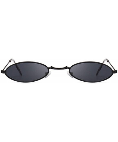 Oversized Sunglasses for Women Men Small Oval Alloy Frame Summer Style Unisex Sun Glasses - Goldred - CJ18WD6MYOA $42.12