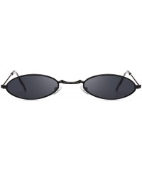 Oversized Sunglasses for Women Men Small Oval Alloy Frame Summer Style Unisex Sun Glasses - Goldred - CJ18WD6MYOA $42.12