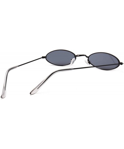 Oversized Sunglasses for Women Men Small Oval Alloy Frame Summer Style Unisex Sun Glasses - Goldred - CJ18WD6MYOA $42.12