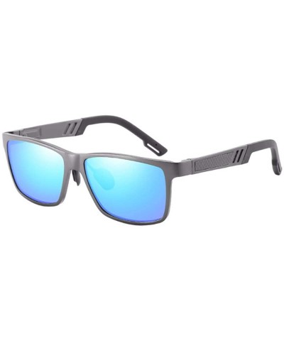 Aviator Sunglasses Men's Leisure Sunglasses Aluminum Magnesium Full Frame Polarizing Sunglasses - F - C718QO3RRXK $28.76