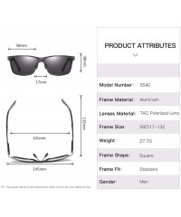 Aviator Sunglasses Men's Leisure Sunglasses Aluminum Magnesium Full Frame Polarizing Sunglasses - F - C718QO3RRXK $28.76