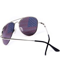 Wayfarer American Flag Mirror Novelty Decorative Sunglasses - 2-silver & Black-black Gift Box - CF11O2QD5JX $13.34