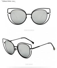 Oversized Kitty Eye Sunglasses Women Brand Designer 2017 Vintage Oversized Shades 997242Y - Silver - CX184YM5TYO $13.55