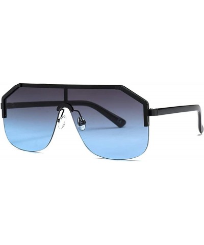 Square Siamese Lens Square Sunglasses European And American Fashion Street Beat Tide Sunglasses - CD18X7WSXIE $39.10