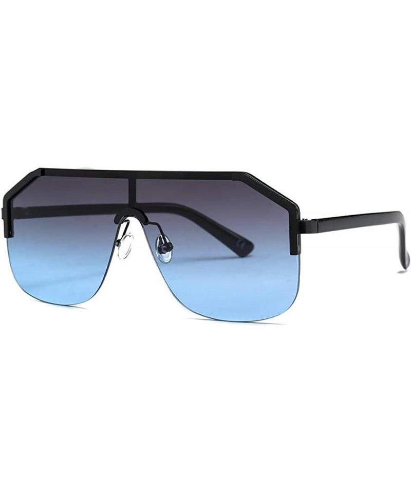 Square Siamese Lens Square Sunglasses European And American Fashion Street Beat Tide Sunglasses - CD18X7WSXIE $83.62