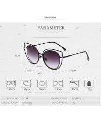 Oversized Kitty Eye Sunglasses Women Brand Designer 2017 Vintage Oversized Shades 997242Y - Silver - CX184YM5TYO $24.79
